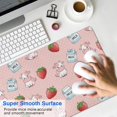 thumbnail image 4 of Long Mouse Pads for Desk,Pink Cow Milk Strawberry Pattern Desk Mats on Top Of Desks, Desk Mouse Pad Extra Large with 3mm Non-Slip Base and Stitched Edge for Gaming,Office,Work,Home 31.5"x11.8", 4 of 6