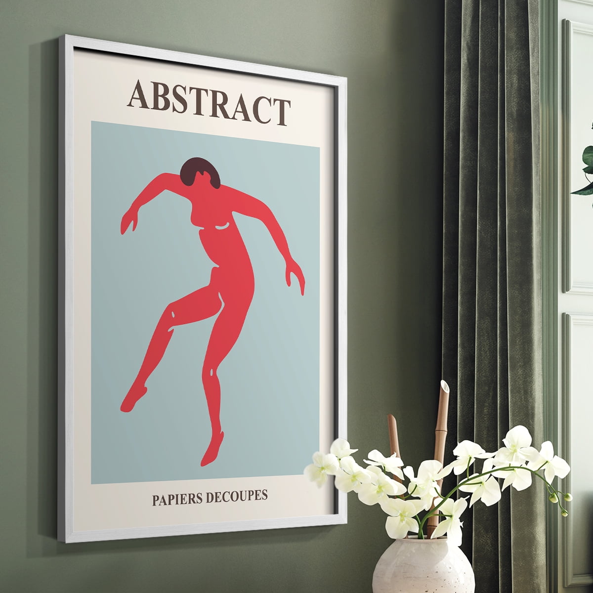 Matisse CXXV Framed Print in White Solid Wood 22 x 28 Framed Print