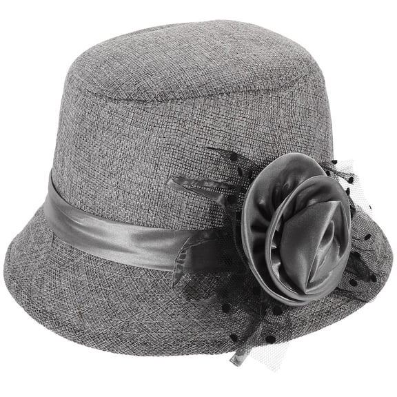 HONITANO 1 Set Flax Bucket Hat for Women Casual Hat Pot Shaped Warm Beanie Hat