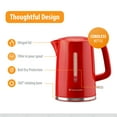 thumbnail image 3 of Toastmaster 1.7-Liter Electric Kettle - Red, 3 of 7