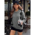 thumbnail image 4 of Women’s Argyle Diamond Polo Collar Sweater,Long Sleeve Button Down Preppy Knit Pullover, 4 of 11