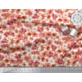 thumbnail image 2 of Soimoi Orange Poly Georgette Fabric Floral Printed Craft Fabric by The Yard 42 Inch Wide, 2 of 3