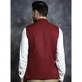 thumbnail image 3 of Maple Clothing Nehru Jacket Men's Traditional Sleeveless India Modi Waistcoat Vest Guest Outfit (Maroon, S), 3 of 7