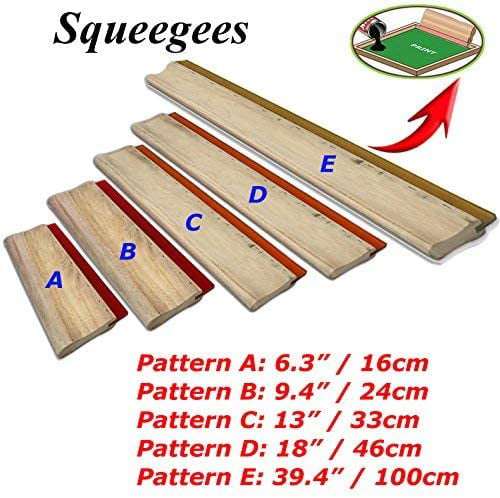 25cm Length Silk Screen Printing Squeegee Wooden Handle Scraper 75 Durometer 