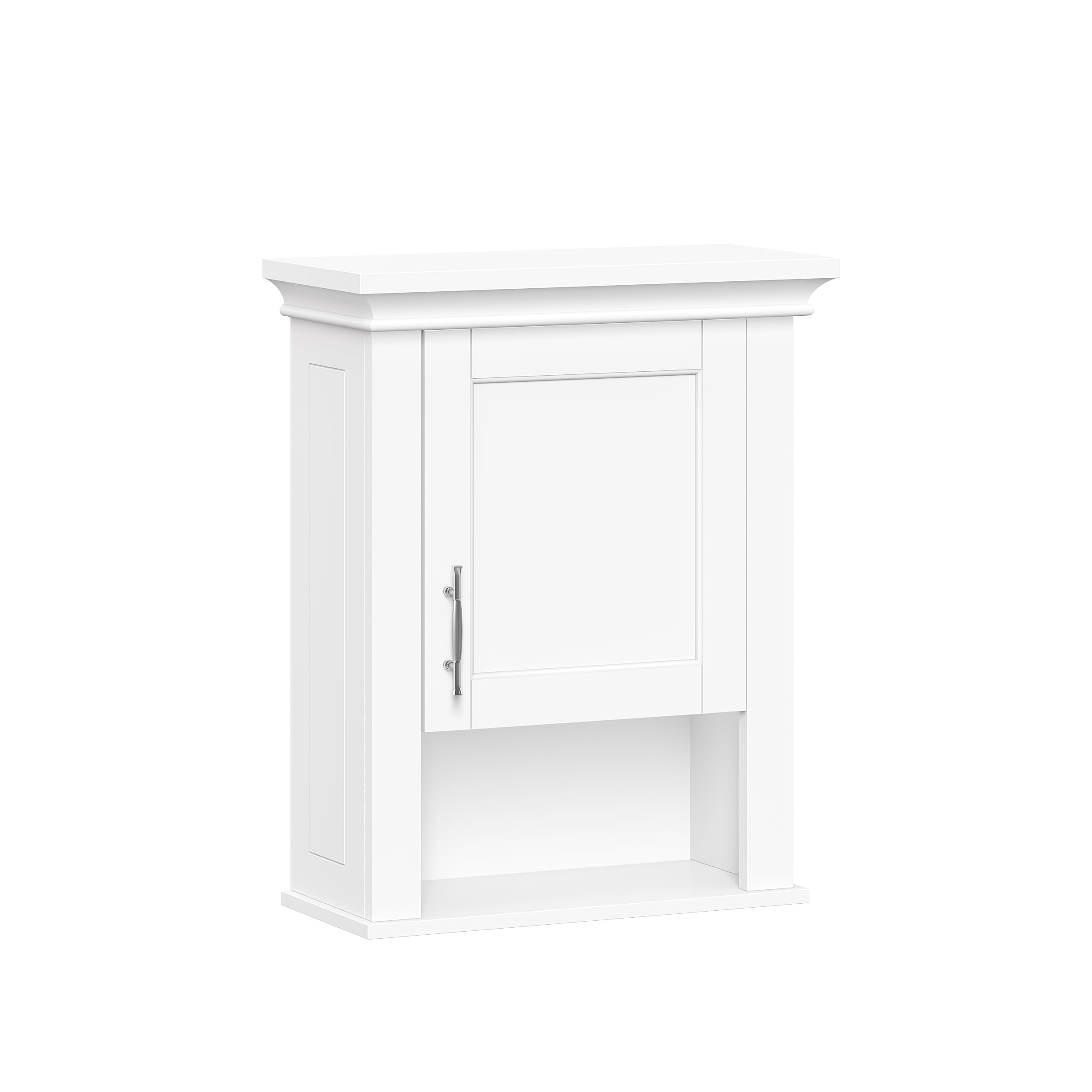 RiverRidge Somerset 1-Door Bathroom Medicine Cabinet Laundry Wall Storage Shelf - White