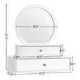 thumbnail image 2 of Costway Wall Mounted Vanity Makeup Dressing Home Furniture 2Drawer, 2 of 10