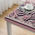 thumbnail image 4 of HAOXIT Tablecloths Square Table Cover for Women Decorations Flower Pink Tablecover 48''x48'', 4 of 7