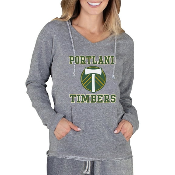 Women's Concepts Sport Gray Portland Timbers Mainstream Terry Pullover Hoodie