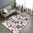 thumbnail image 2 of Area Rugs For Living Room Decor - Cut French Bulldog Red Bow Tie Anti Slip Throw Washable Rugs 3x5 For Bedroom, Soft Indoor Carpet For Bedroom Living Room 60x39In, 2 of 5