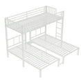 thumbnail image 5 of Twin over Twin & Twin Bunk Beds for 3, Twin XL over Twin & Twin Bunk Bed Metal Triple Bunk Bed, White, 5 of 18