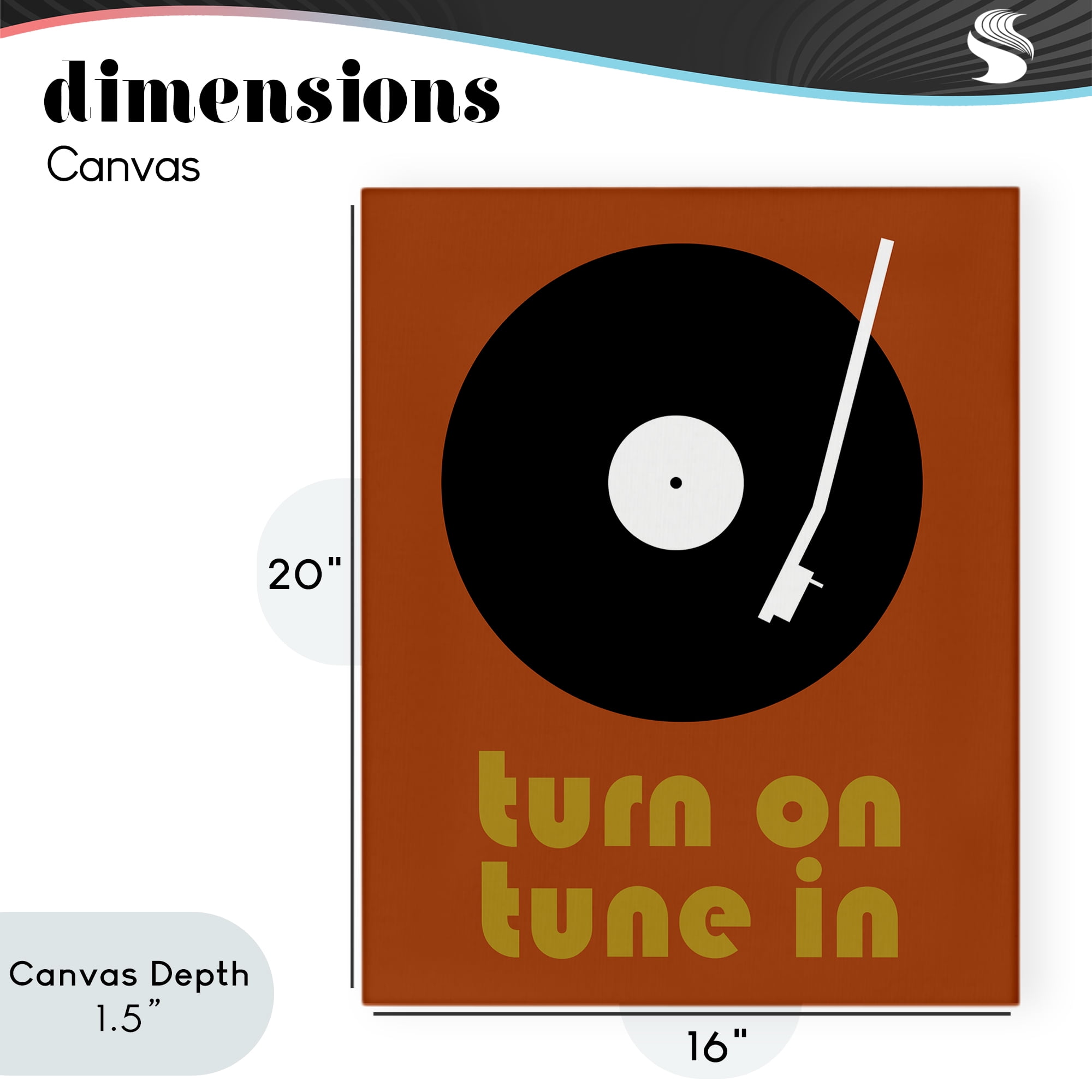 Stupell Industries Turn On Tune In Canvas Wall Art, design by Tom Quartermaine