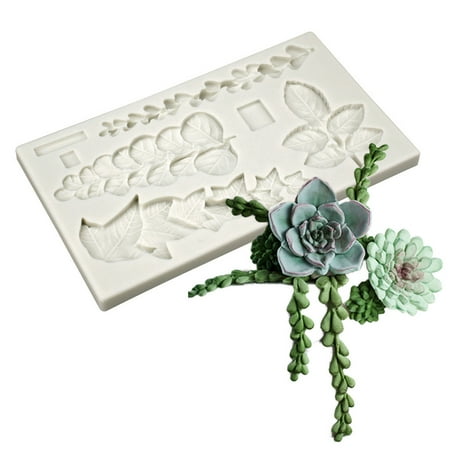 

Whigetiy Succulent Leaves Shaped Candy Mold Cake Decoration Molds 3D Silicone Moulds for Polymer Cupcakes Resin Sugarcraft Making