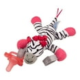 thumbnail image 4 of Dr. Brown's Lovey Pacifier and Teether Holder, 0-6m, Zebra With Pink Pacifier, 4 of 5