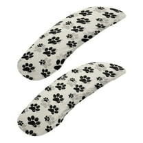 SCRAWLGOD Paws Black Beige Set of 2 Office Chair Arm Slipcovers Dustproof Non-Slip Rotating Chair Armrest Cover Crease Resistant Desk Chair Arm Rest Protector