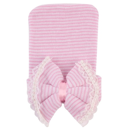 

JDEFEG Bonnet Babys Boys Girls Children s Hats Baby Warm Fetal Hats Baby Pearl Lace Bow Warm Children s Hats Glove Baby Girl Pink One Size