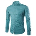 thumbnail image 1 of AherBiu Men Shirts Button down Long Sleeve Causal Regular Fitted Causal Loose Fall Winter Classic Solid Color Tee Tshirts, 1 of 2