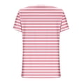 thumbnail image 4 of Chemise à Manches Courtes Col en V pour Femmes, Haut Imprimé en Polyester avec Boutons devant, Longueur Régulière, Design Amincissant à Coupe Haute, Noir, P, 4 of 8