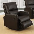 thumbnail image 2 of Monarch Specialties Recliner Swivel Glider, Black Bonded Leather, 2 of 3