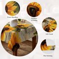thumbnail image 5 of Sunflower Retro Table Cloth Waterproof Tablecloths, Farmhouse Vintage Botanical Floral Tablecloth Dining Table Cover for Kitchen Party Tabletop Outdoor, Rectangle Tablecloth 60x102 Inch, 5 of 9