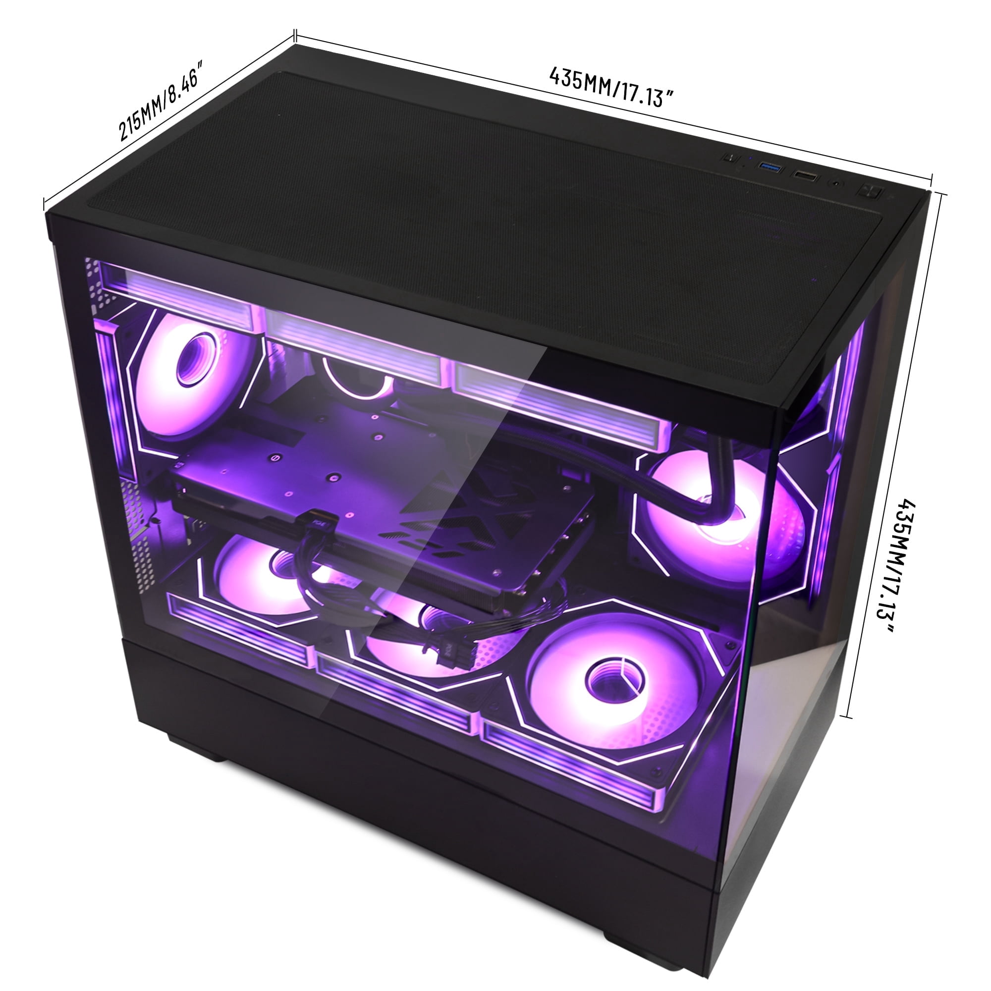 Hoengager Sunshine Gaming PC Intel Core i5-12600KF 10-Core 3.7 GHz, Radeon RX 9060 XT 16GB, 32GB DDR5 RAM,1TB PCIe SSD, WIFI with Bluetooth Windows 11