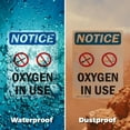 thumbnail image 6 of (2 Pack) Oxygen In Use OSHA Notice Sign 7 Inch X 10 Inch Indoor / Outdoor Rust-Free Aluminum Metal Signs for Workplace, Workshop, and Construction Site, Made in the USA, 6 of 8