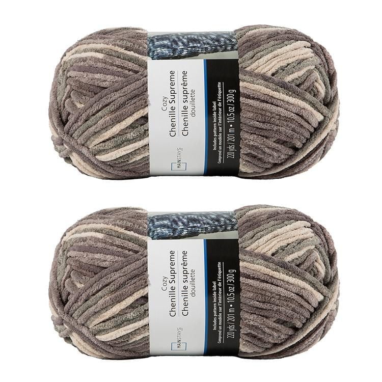 MAINSTAYS 2 pack grey marble polyester yarn