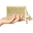 thumbnail image 4 of Women's Small Credit Card Wallet Glitter Cute Credit Card Holder Wallets(gold), 4 of 5