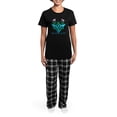 thumbnail image 4 of CafePress - Thistles Scotland Women's Dark Pajamas - Women's Short Sleeve Print T-Shirt and Pants Dark Cotton Pajama Set, 4 of 7