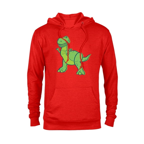 Disney Pixar Toy Story 4 Rex Halftone T-Shirt - Pullover Hoodie for Adults - Customized-Red Heather