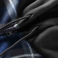 thumbnail image 6 of Men's Fleece Lined Flannel Shacket Hooded Plaid Shirt Jacket Heavyweight Full Zip Warm Workwear Outerwear with Pockets for Fall Winter Outdoor, Blue, XXL, 6 of 10