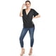 thumbnail image 4 of Blusa cruzada con botones Roman Fashion /Juvenil, 8074 (Negro) negro CH, 4 of 4