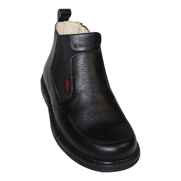 BOTIN CASUAL COLOSO NIÑO NEGRO PIEL 5957CX LEON 5957cxp