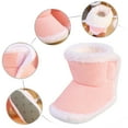 thumbnail image 4 of Ketyyh-chn99 Baby Girls Boys Booties Kids Shoes Baby Boys Girls High Top Ankle PU Leather Sneakers Soft Rubber Sole Oxford Anti-Slip Toddler Wedding Dress Shoes Pink,5, 4 of 5