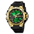 thumbnail image 3 of Montre Sport à Quartz pour Homme SKMEI 2360 avec Design Noir-Or, Fond en Acier Inoxydable, Résistance à l'Eau 3 ATM et Fonctions Multiples, 3 of 7