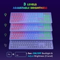 Wireless Keyboard and Mouse Combo RGB Backlit, Rechargeable & Light