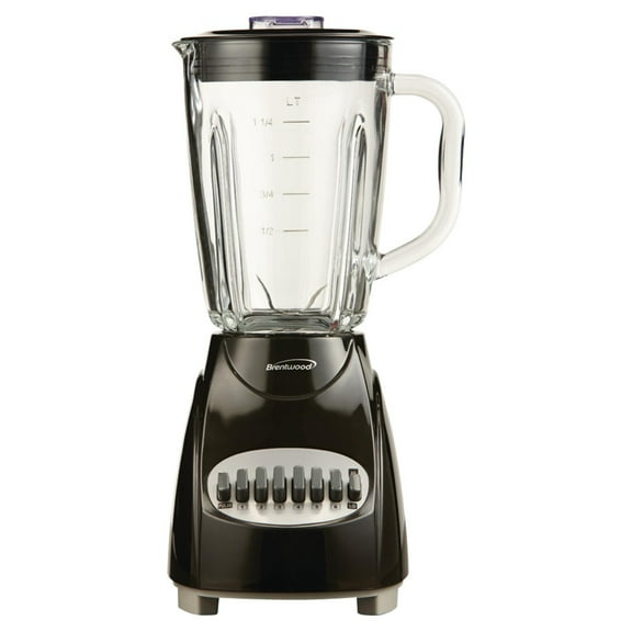 Brentwood JB-920B 12-Speed plus Pulse Blender with Glass Jar, Black