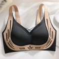 thumbnail image 4 of Wang6 Womens Plus Size Wireless Sports Bras Seamless Lace Trim Everyday Bras Running Gym Yoga Bralettes T Shirt Bra Cropped Tank Tops Black XXL, 4 of 6