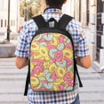 thumbnail image 5 of Xecao Donut and Blue print Travel Backpack, Large Computer Backpack for Men Women, College School Rucksack Book Bag, 5 of 5