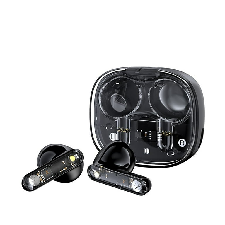 Wireless Earbuds,Bluetooth Headphones with Transparent cyberpunk style  Earphones,HiFi Dual Stereo Microphone Mini in-Ear Earbuds Touch Control  with