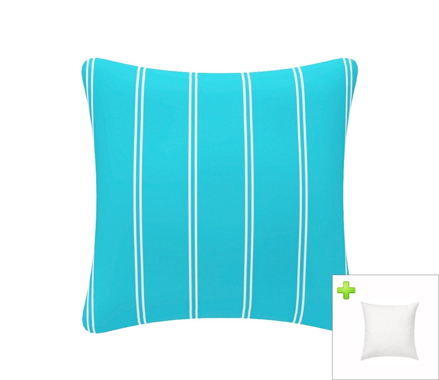 FBTS Prime Outdoor Pillows with Insert Blue Stripe Patio Accent Throw