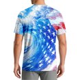 thumbnail image 4 of Men's Digital Camo Quick‑Dry T‑Shirt Summer Crew Neck Short Sleeve UV Protection Top for Fishing Hiking Sports Blue 2XL, 4 of 4