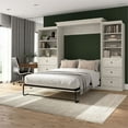 thumbnail image 2 of Bestar Versatile Engineered Wood Queen Murphy Bed and Organizers in Linen White, 2 of 12