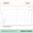 thumbnail image 4 of Blue Sky Day Designer 2026-2027 Monthly Academic Year Planner Calendar, July 2026 - June 2027, 8.5" x 11", Flexible Cover, Stapled Binding, Secret Garden Mint, 4 of 9