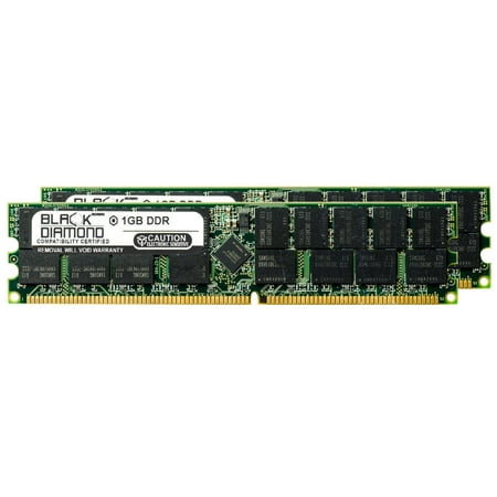 2GB 2X1GB Memory RAM for Intel NetStructure Series MPCBL0010 Single Board Computer, MPCBL0020 Single Board Computer 184pin PC2100 266MHz DDR RDIMM Black Diamond Memory Module