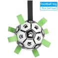 thumbnail image 1 of Dog Tug Toy Chew Ball Fútbol Con Pestañas Agarre Suministros Suaves, 1 of 9