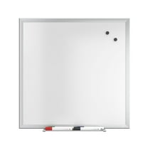 Staples TRU RED Magnetic Steel Dry Erase Board Satin Frame 2' x 2' (TR61179)