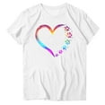 thumbnail image 2 of TaTaai T-Shirt à Manches Courtes et Col Rond avec Imprimé Cœur Grande Taille, Couche de Base Printemps Été pour Femmes, Tenue Décontractée Quotidienne, Haut de Mode Longueur Régulière Cadeau, 2 of 4