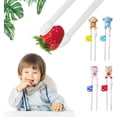 thumbnail image 5 of 1 Pair Cartoon Baby Kids Tableware Eating Helper Training Chopsticks Learning Chopsticks Beginner Chopstick RABBIT, 5 of 7