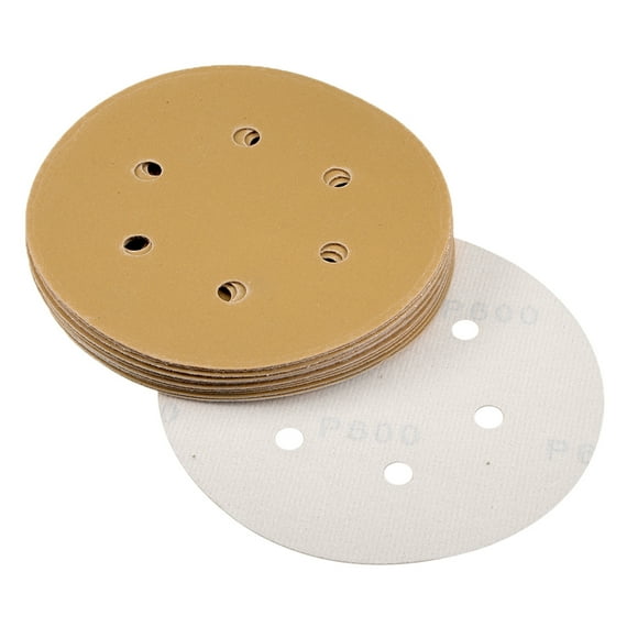 Unique Bargains 6-inch Sanding Discs, 600-Grits 6-Holes Hook and Loop Wet Dry Sandpaper Sander Sand Paper for Orbital Sander 15pcs