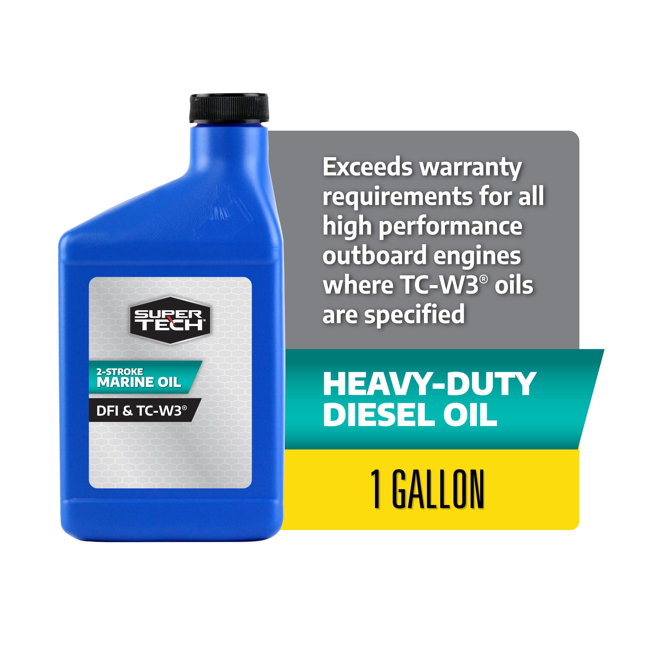 Super Tech TC-W3 Outboard 2 Cycle Engine Oil, 16 oz Bottle